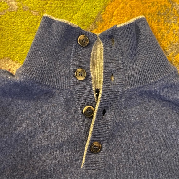 Ermengildo Zegna Men’s Blue Wool/Cashmere Sweater - Picture 2 of 5